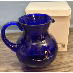 Creative Memories Cobult Blue Hard Plastic Drink Pitcher- New In Box 2006